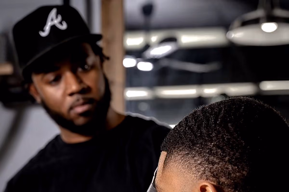 Sharp lineup and fade detail work in the lounge